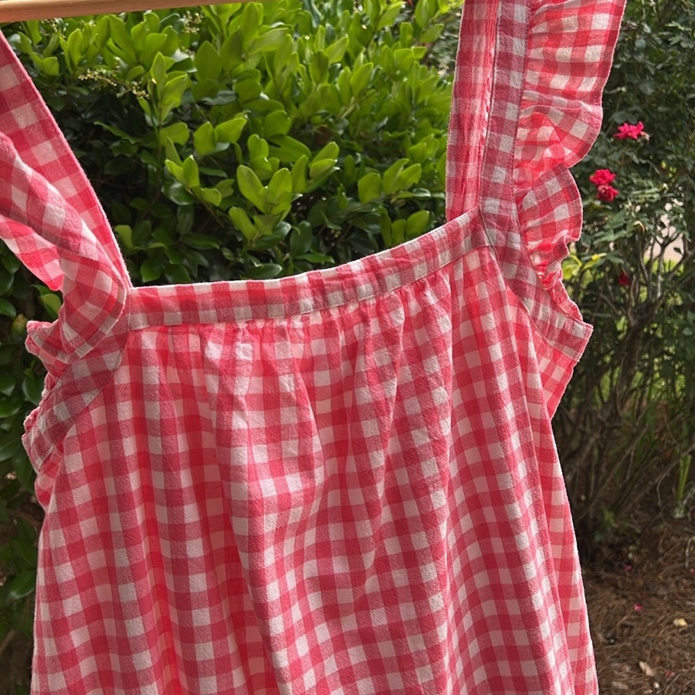 Vineyard Vines Pink & White Gingham Flutter Sleeve Dress - Picture 10 of 10